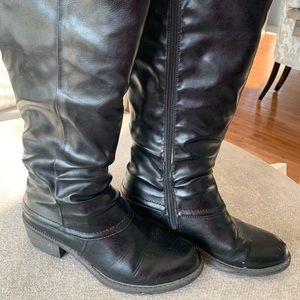 Black Leather Taxi Boots